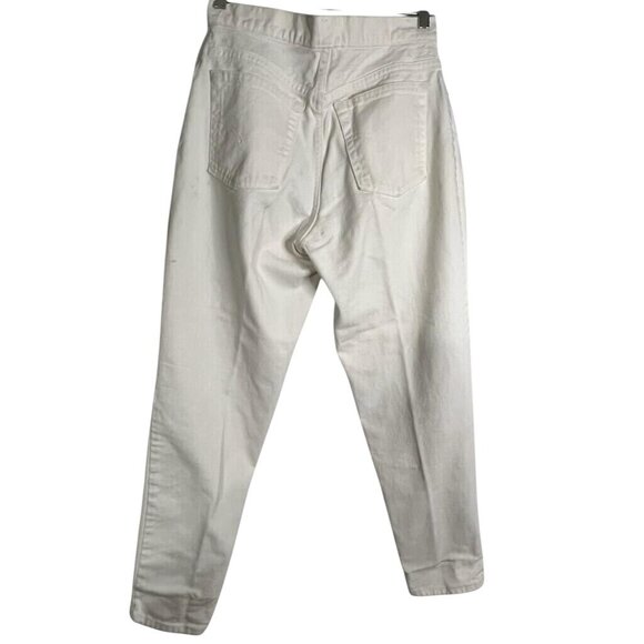 Levis Womens 551 White Relaxed Fit Tapered Leg Jeans Size 12 Medium - Picture 3 of 7